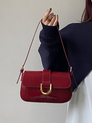 Jasmin Crimson Grace Vegan Leather Shoulder Bag